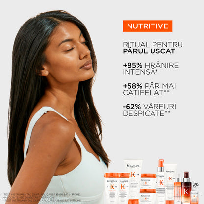 Kérastase Nutritive Bain Satin Riche utántölthető, intenzív tápláló sampon nagyon száraz hajra 500ml + utántöltő 500ml