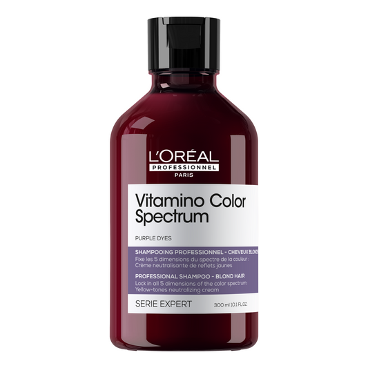 L'Oreal Professionnel SE Vitamino Color Spectrum Purple sampon, a sárga árnyalatok semlegesítésére, 300ml