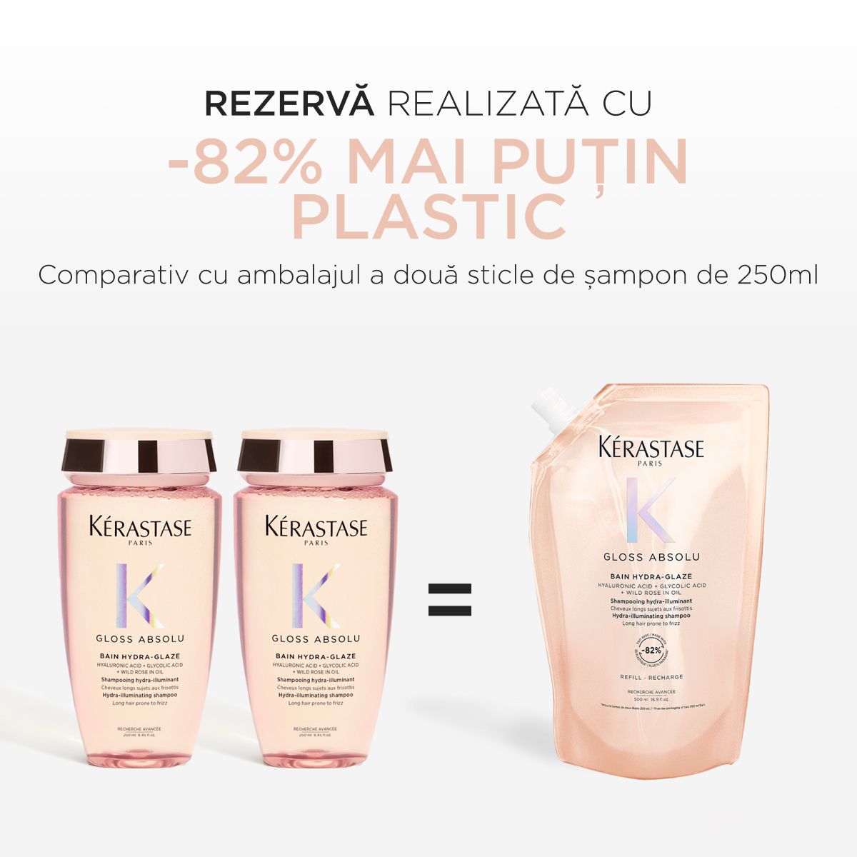 Kérastase Gloss Absolu Bain Hydra-Glaze Hidratáló sampon a hosszú, töredezésre hajlamos hajra, 500 ml