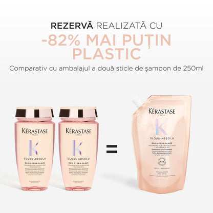 Kérastase Gloss Absolu Bain Hydra-Glaze Hidratáló sampon a hosszú, töredezésre hajlamos hajra, 500 ml