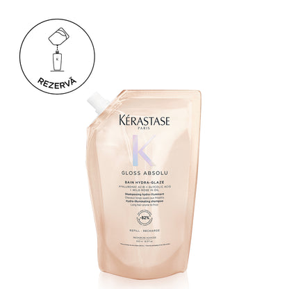 Kérastase Gloss Absolu Bain Hydra-Glaze Hidratáló sampon a hosszú, töredezésre hajlamos hajra, 500 ml