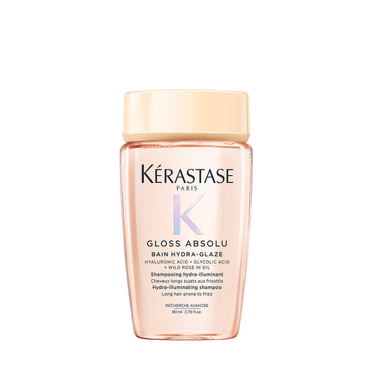 Kérastase Gloss Absolu Bain Hydra-Glaze sampon hosszú, göndörödésre hajlamos hajra 80 ml
