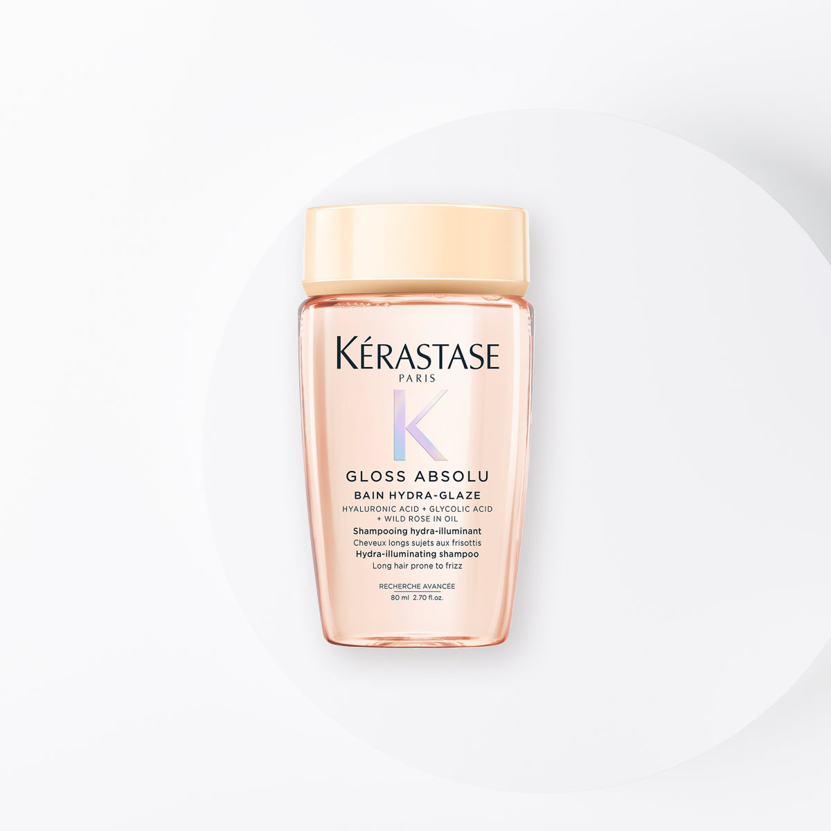 Kérastase Gloss Absolu Bain Hydra-Glaze Hidratáló, szöszösödésgátló sampon hosszú hajra, 80ml