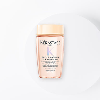 Kérastase Gloss Absolu Bain Hydra-Glaze Hidratáló, szöszösödésgátló sampon hosszú hajra, 80ml