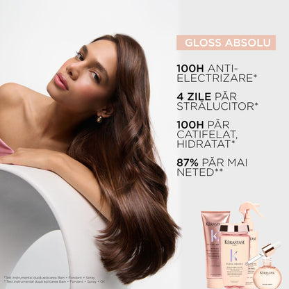 Kérastase Gloss Absolu Bain Hydra-Glaze Hidratáló, szöszösödésgátló sampon hosszú hajra, 80ml