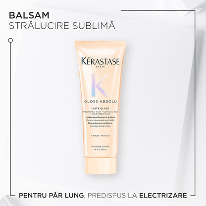 Hajfényesítő és elektrosztatikus hatás elleni balzsam hosszú hajra — Kérastase Gloss Absolu Insta Glaze 75ml