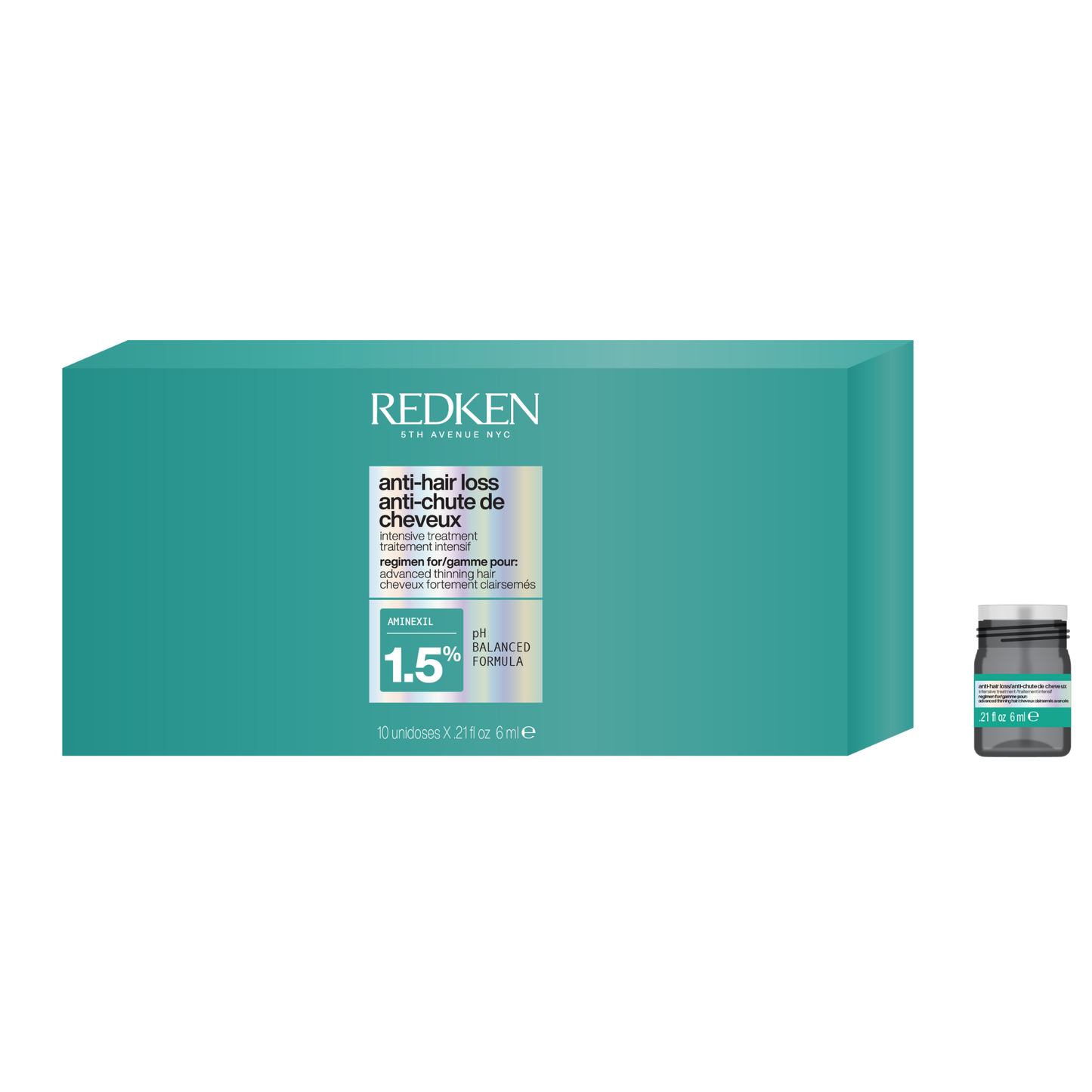 Koncentrátum vékonyszálú és ritka hajra – Redken Acidic Grow Full Aminexil Ampullák 10x6ml