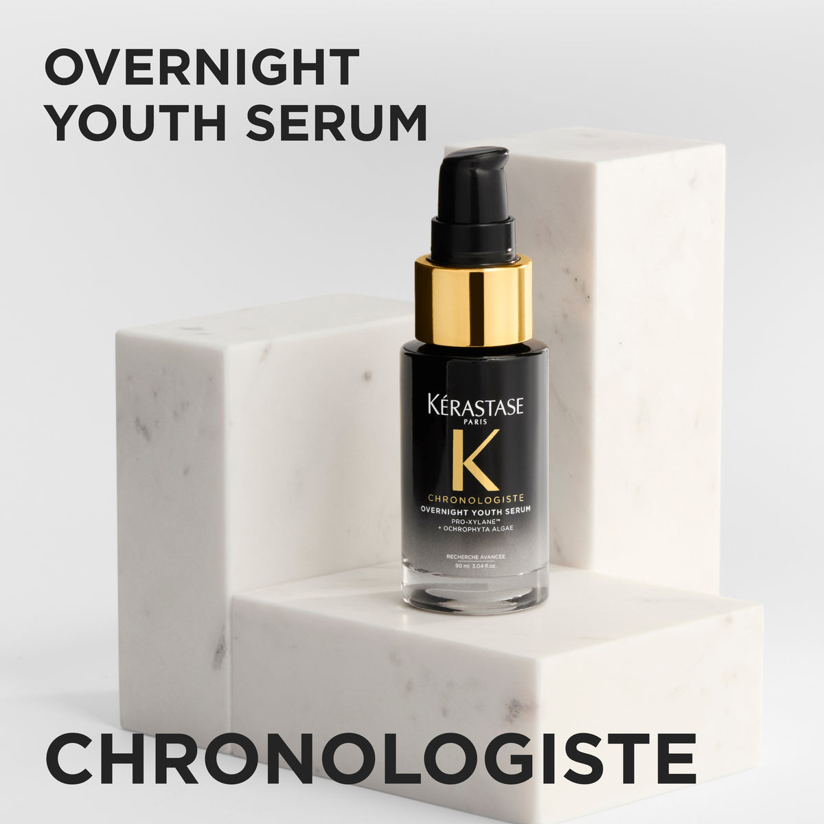 Éjszakai öregedésgátló szérum érett és gyenge hajra – Kérastase Chronologiste Overnight Youth Serum 30ml