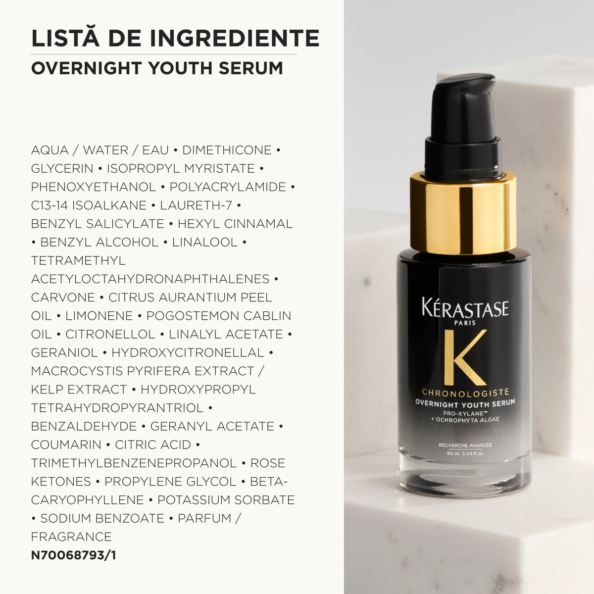 Éjszakai öregedésgátló szérum érett és gyenge hajra – Kérastase Chronologiste Overnight Youth Serum 30ml