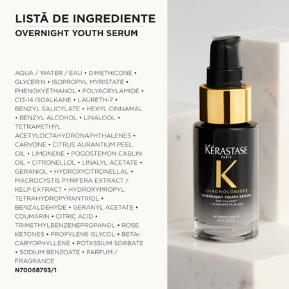 Éjszakai öregedésgátló szérum érett és gyenge hajra – Kérastase Chronologiste Overnight Youth Serum 30ml