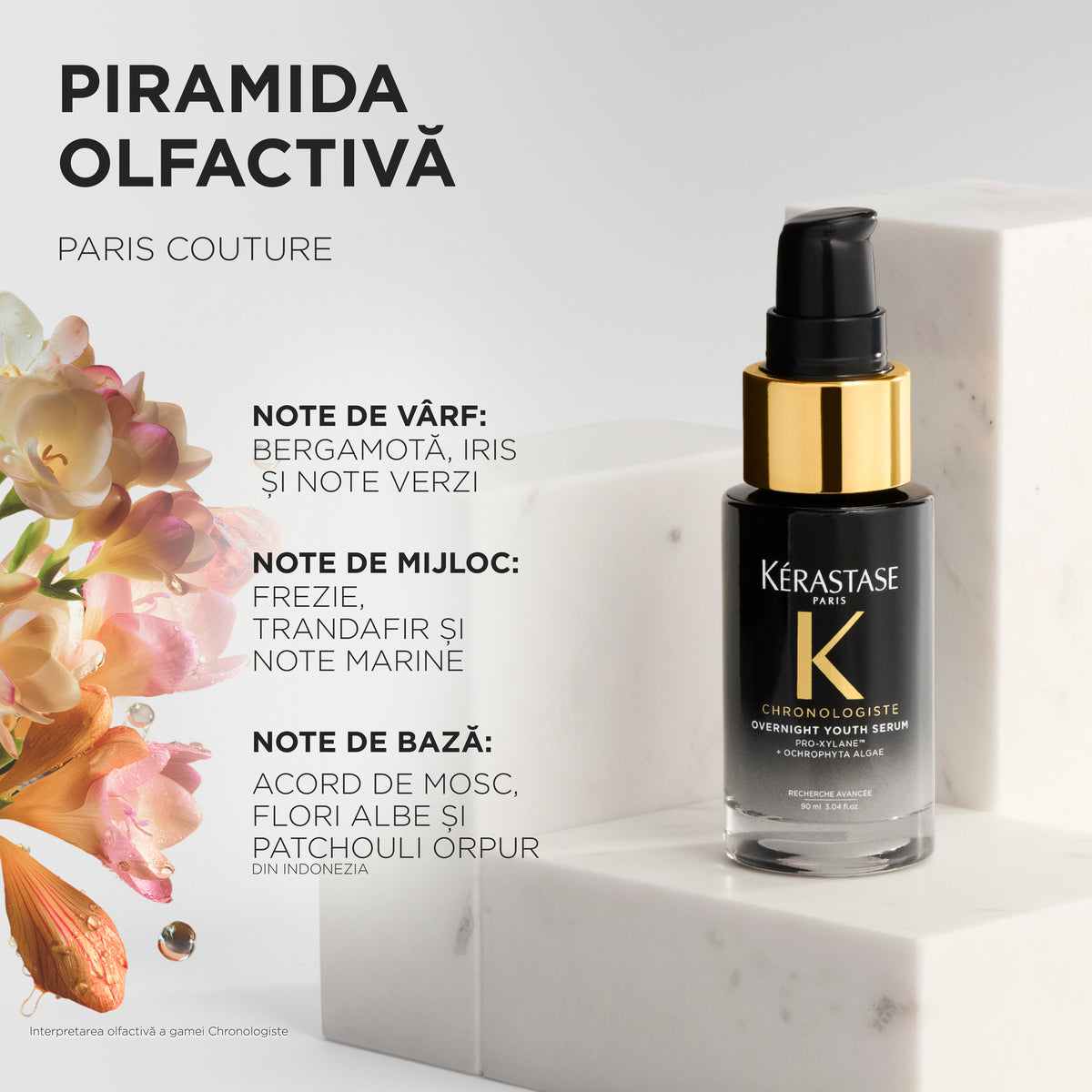 Éjszakai öregedésgátló szérum érett és gyenge hajra – Kérastase Chronologiste Overnight Youth Serum 30ml