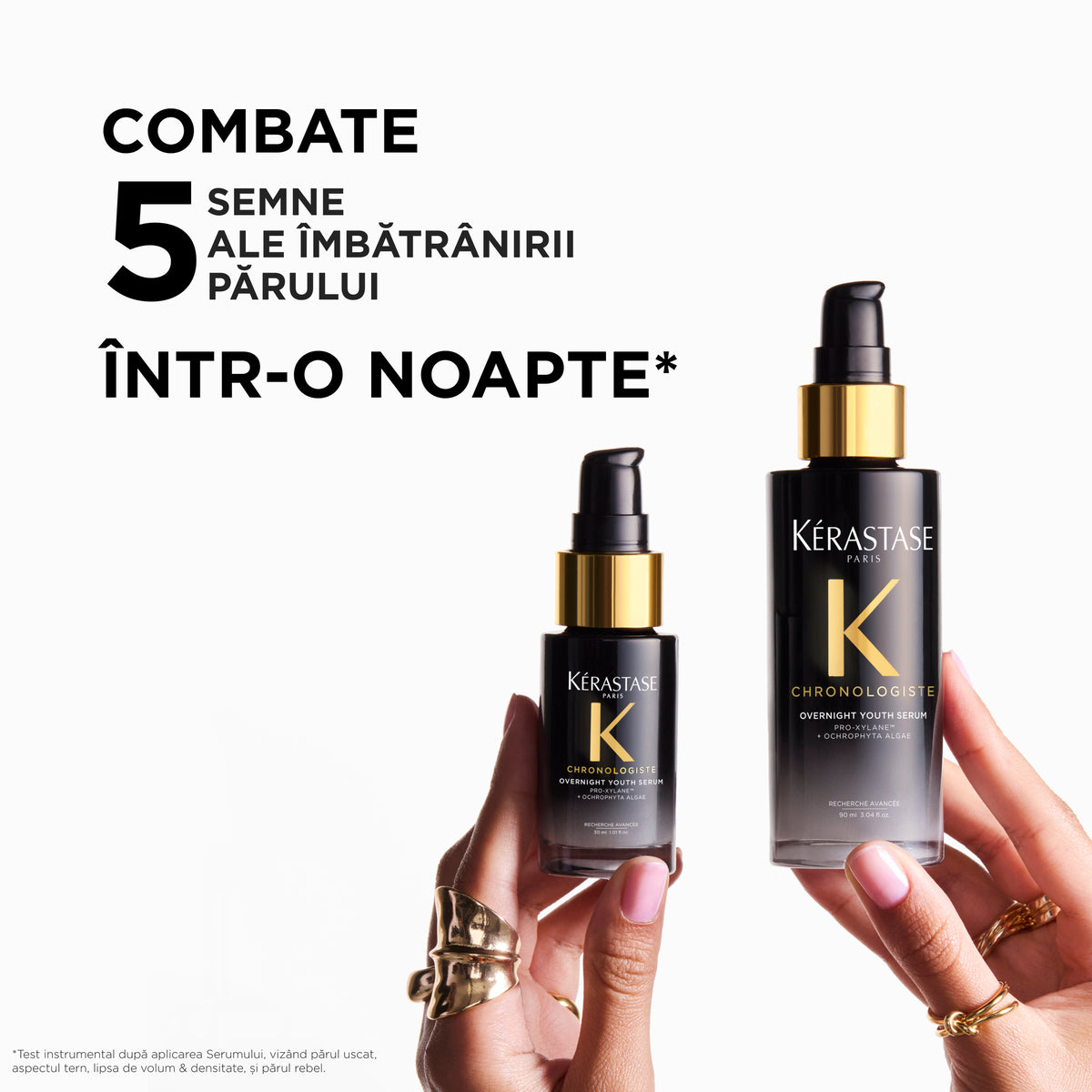 Éjszakai öregedésgátló szérum érett és gyenge hajra – Kérastase Chronologiste Overnight Youth Serum 30ml