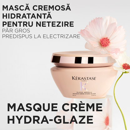 Krémes maszk vastag, elektrosztatikus hajra — Kérastase Gloss Absolu Masque Crème Hydra-Glaze 200ml
