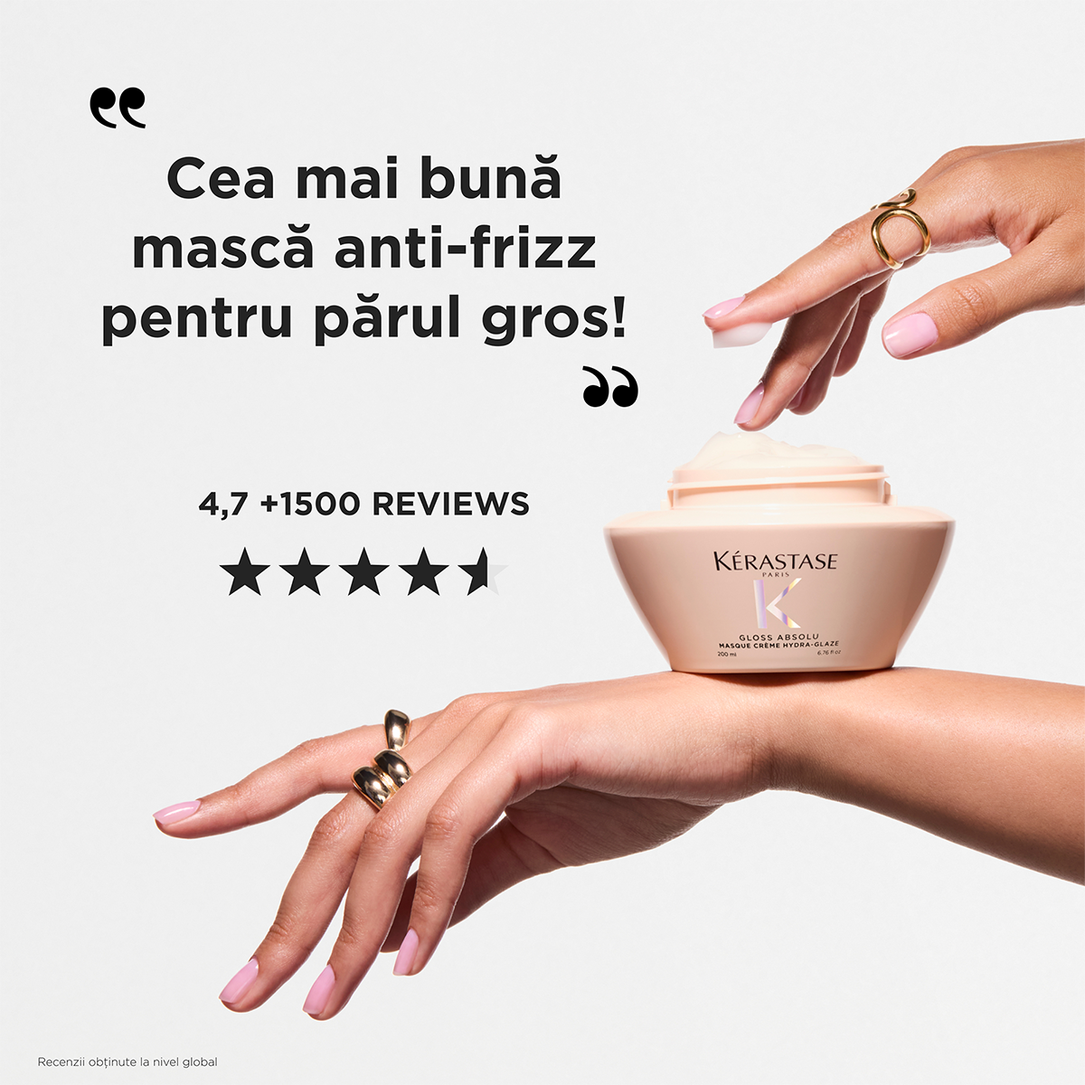Krémes maszk vastag, elektrosztatikus hajra — Kérastase Gloss Absolu Masque Crème Hydra-Glaze 200ml