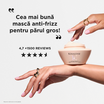 Krémes maszk vastag, elektrosztatikus hajra — Kérastase Gloss Absolu Masque Crème Hydra-Glaze 200ml