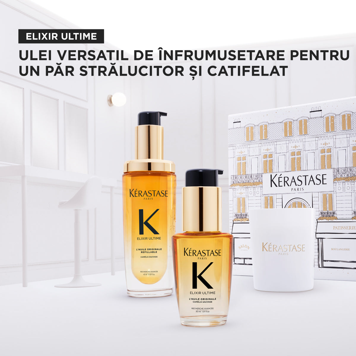 Kérastase Elixir Ultime Duo Holidays 2025 szett - Sokoldalú olaj a fényes és bársonyos hajért