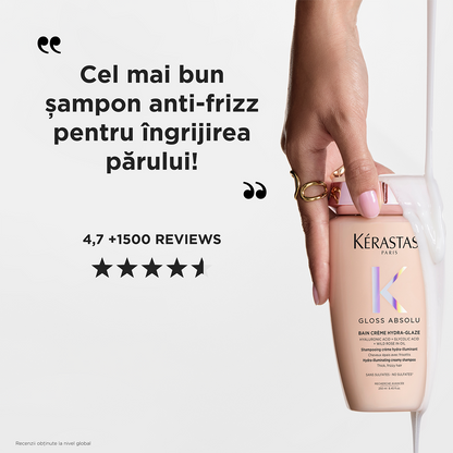 Krémes, szöszösödést gátló sampon vastag hajra — Kérastase Gloss Absolu Bain Crème Hydra-Glaze 250ml