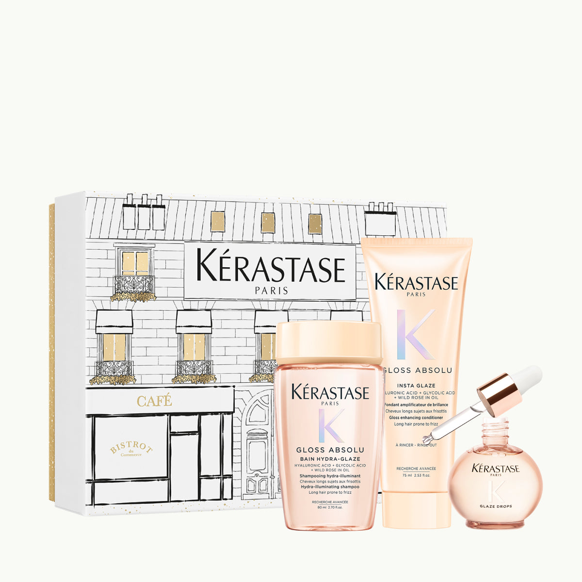 Kérastase Gloss Absolu Oil Holidays 2025 szett - Hidratáló ápoló rituálé a fényes és élénk hajért
