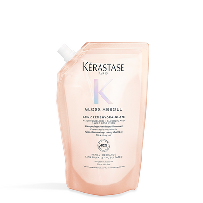 Krémes sampon vastag, rakoncátlan hajra – Kérastase Gloss Absolu Bain Crème Hydra-Glaze 500ml utántöltő