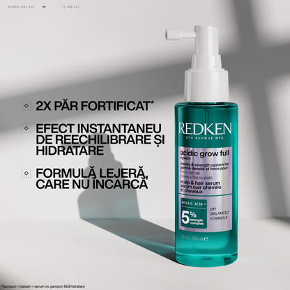 Szérum vékony és ritka hajra — Redken Acidic Grow Full Scalp & Hair Serum 100 ml