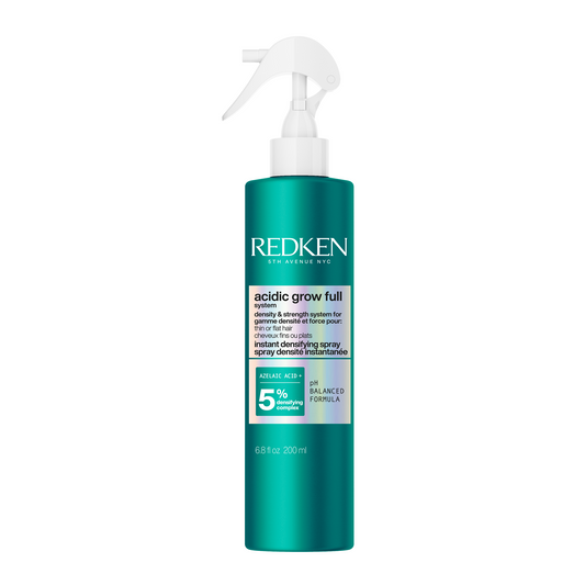 Redken Acidic Grow Full System azonnali dúsító és erősítő spray azelainsavval, koffeinnel és probiotikumokkal, vékonyszálú, töredezésre hajlamos hajra, 190ml