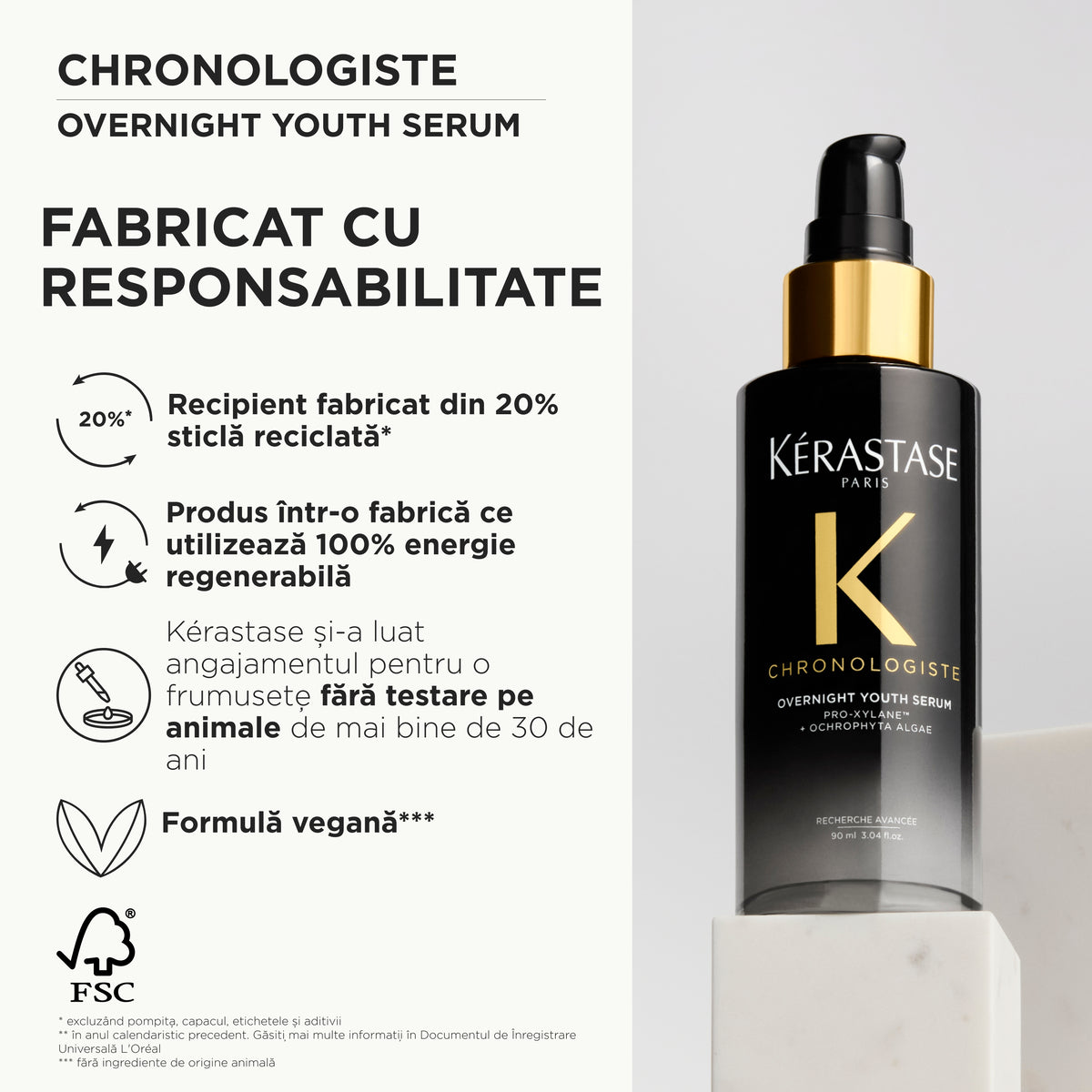 Éjszakai öregedésgátló szérum érett hajra — Kérastase Chronologiste Overnight Youth Serum 90ml