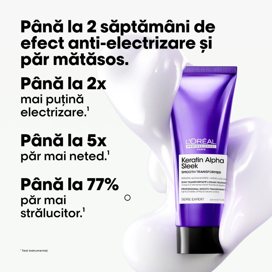 Simító, göndörödésgátló kezelés – L'Oréal Professionnel Keratin Alpha Sleek 200ml