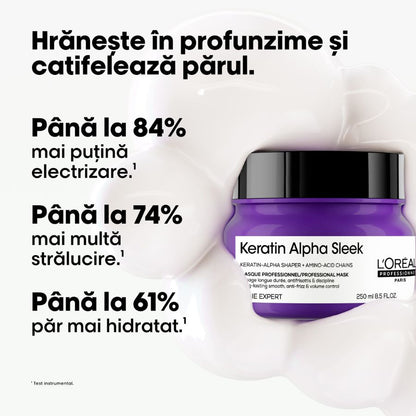 L'Oréal Professionnel Serie Expert Keratin Alpha Sleek professzionális kisimító és anti-frizz maszk 250ml