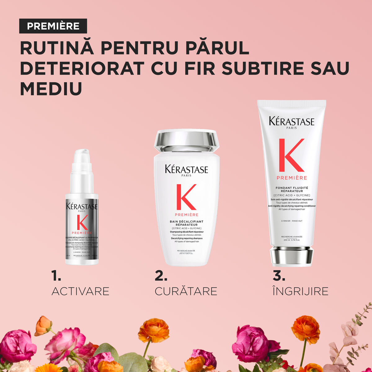Hajregeneráló rituálé szett sérült hajra – Kérastase Première Trio Spring 2026 45ml+250ml+200ml