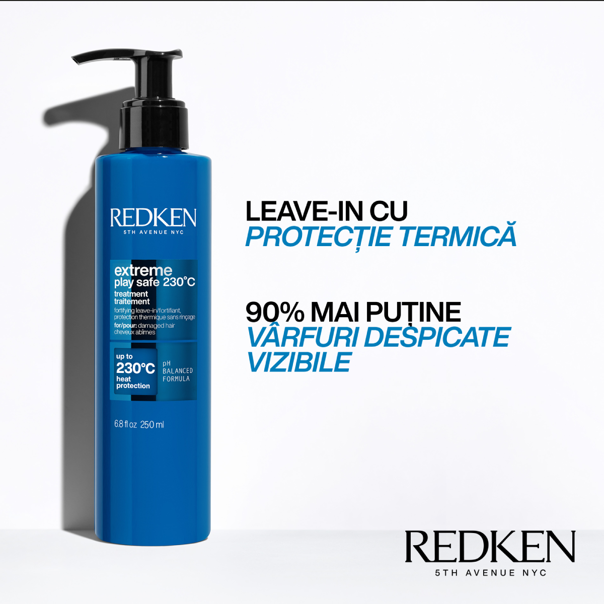 Károsodott hajra való ápolás – Redken Extreme Play Safe hővédő spray 250ml
