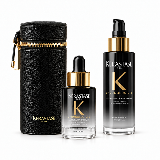 Kérastase Chronologiste – Bundle Longevity Potion 30 ml + Overnight Youth Serum 90 ml + Serum Holder CADOU