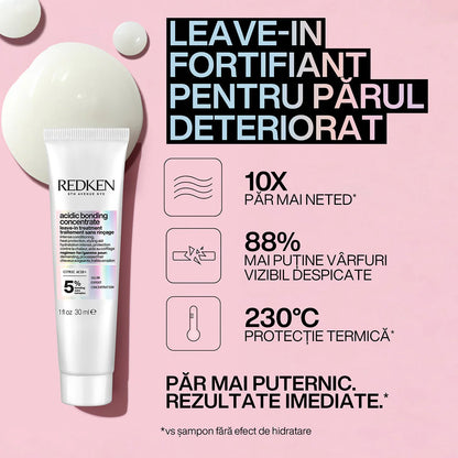 Intenzíven tápláló, kiöblítendő hajpakolás - Redken Acidic Perfecting Concentrate - Hajregeneráló a sérült hajra - 150ml