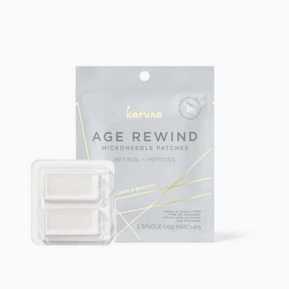 Karuna Age Rewind Microneedle Patches, plasturi cu microace, retinol și peptide pentru riduri