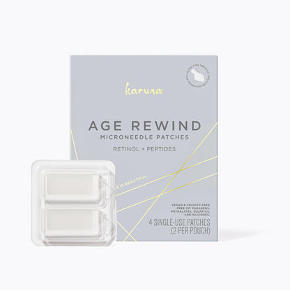 Karuna Age Rewind Microneedle Patches, plasturi cu microace, retinol și peptide pentru riduri