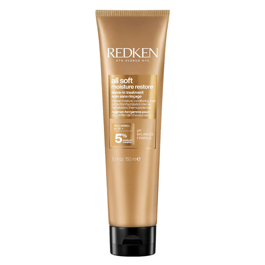 Intenzíven hidratáló, nem kiöblítendő krém hővédelemmel - Redken All Soft Moisture Restore 150ml 