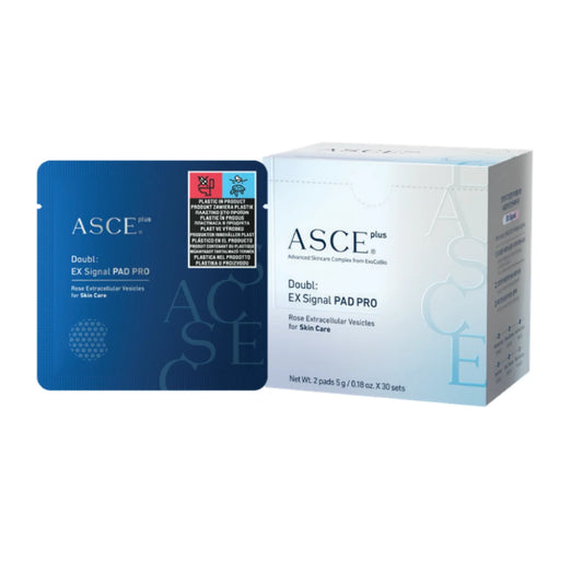 EXOCOBIO ASCE+ Double EX Signal Pad exoszómákkal – Regeneráló korongok a gyengéd hámlasztásért és a bőrgát helyreállításáért
