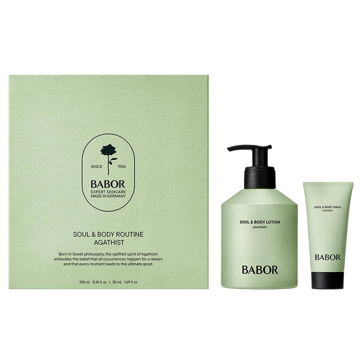 Babor Soul & Body Agathist testápoló készlet — krém 250ml + tusfürdő 50ml