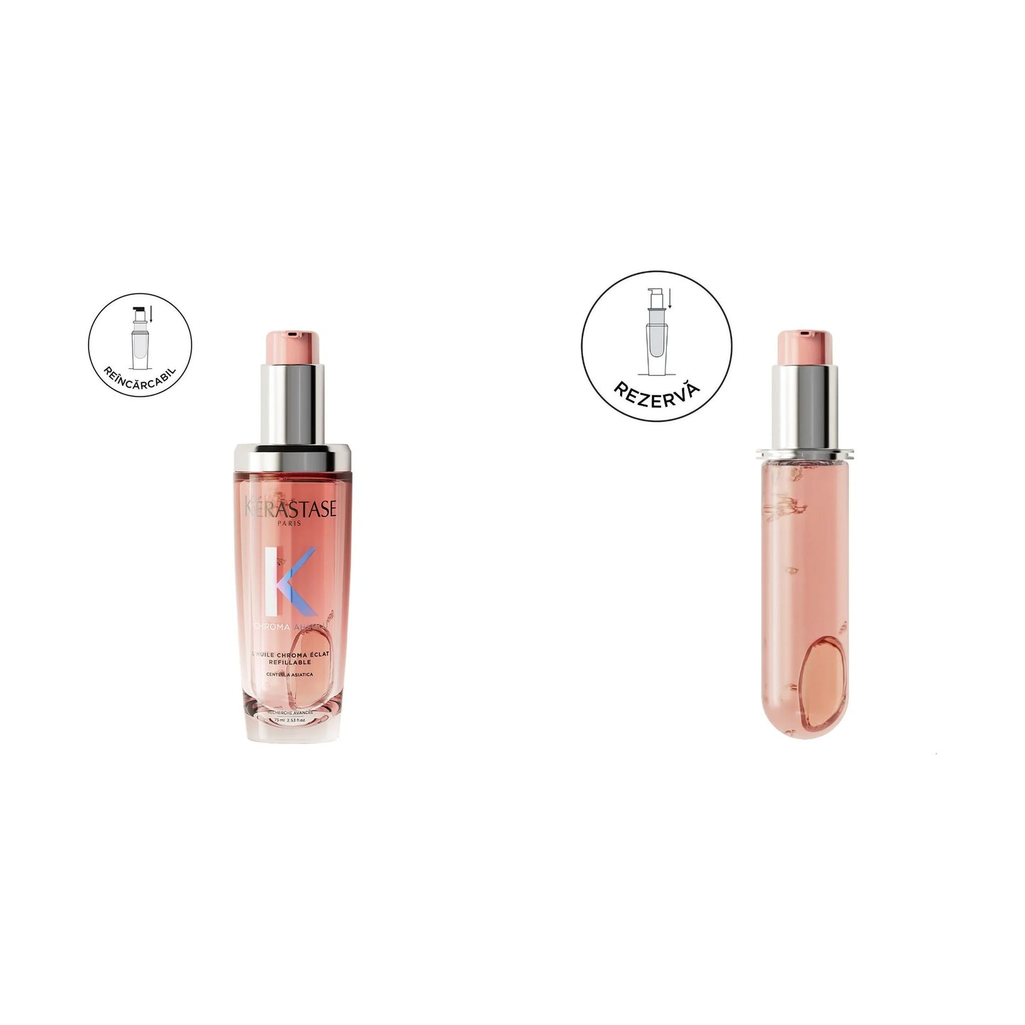 Kerastase L'Huile Chroma Eclat utántölthető hajolaj festett hajra 75ml + 75ml utántöltő