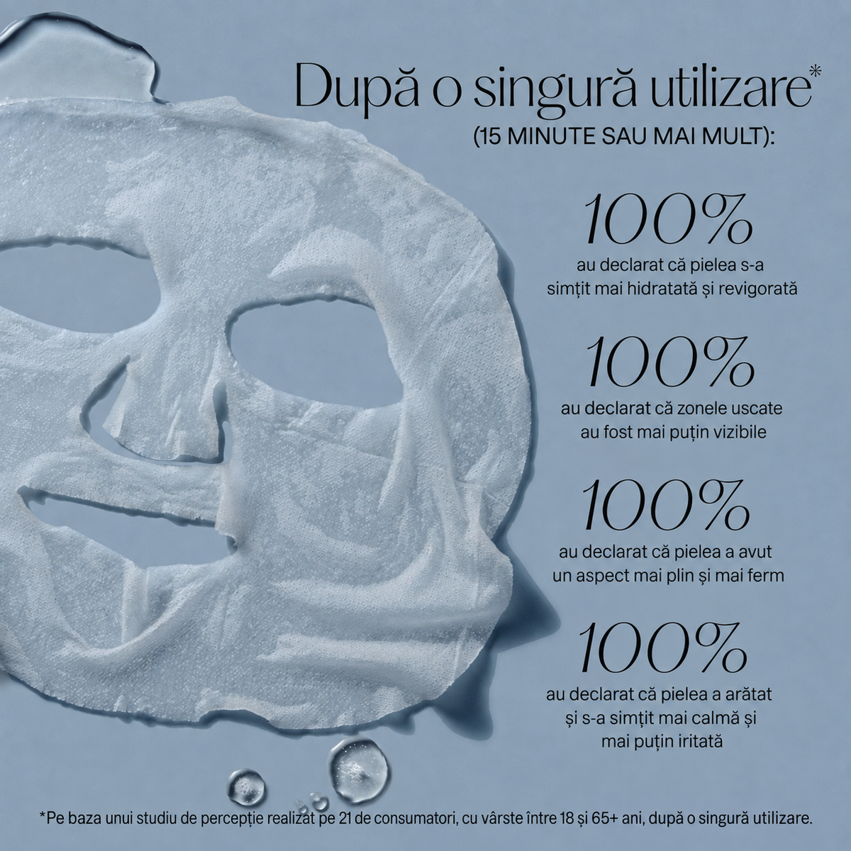 Mască hidratantă cu 15% complex multi-hialuronic Karuna Hyaluronic Acid Moisture Restore Mask