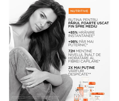 Kérastase Nutritive hajpakoló száraz hajra — Bain Satin Riche + Lait Vital + Nectar Thermique 80+75+50ml