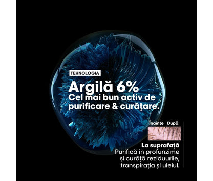 L'Oreal Professionnel Serie Expert Scalp Advanced 2 az 1-ben sampon és maszk zsíros fejbőrre agyaggal, utazóméret 75ml