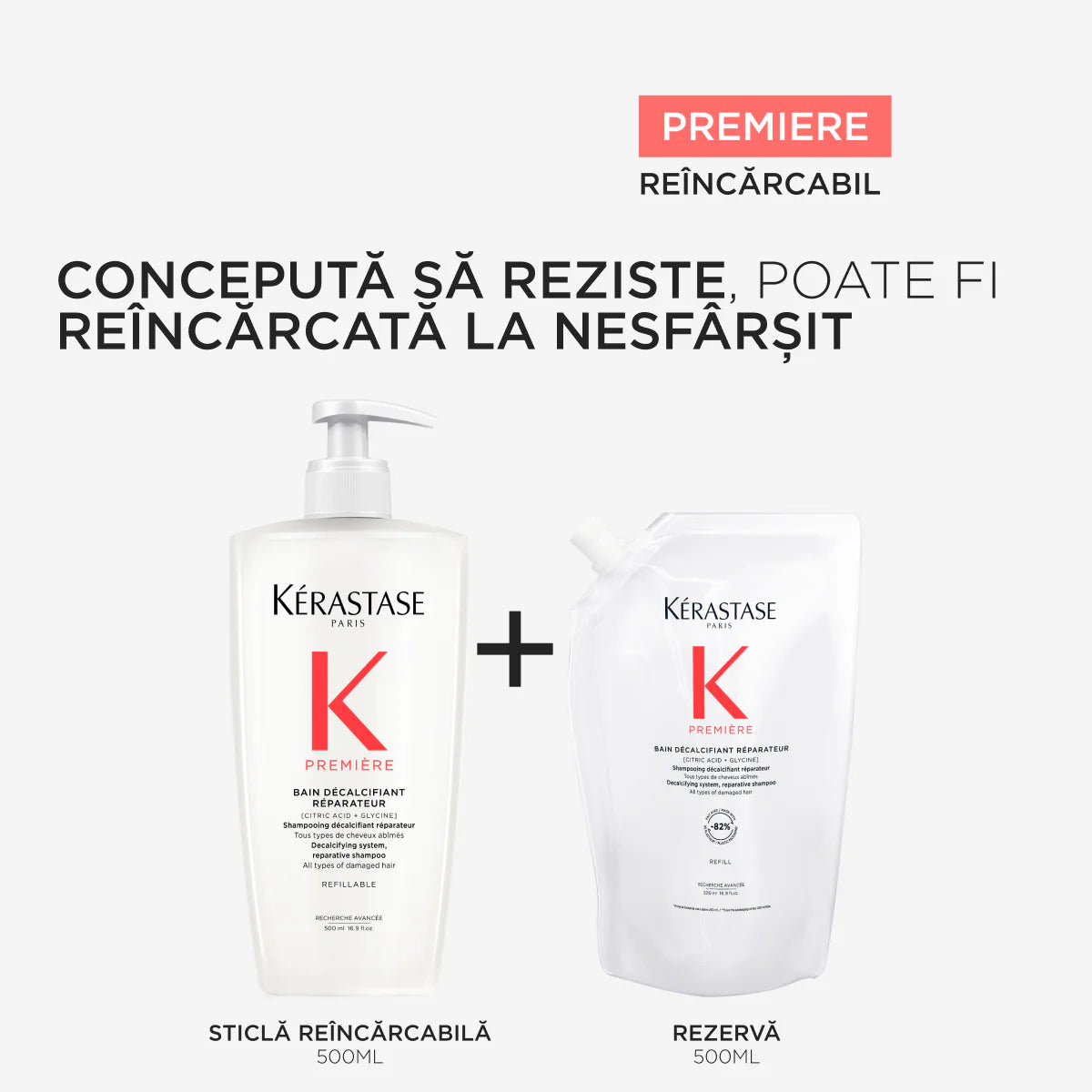 Kerastase Premiere Decalcifying Reparateur fürdősampon szett 500ml + 500ml tartalék