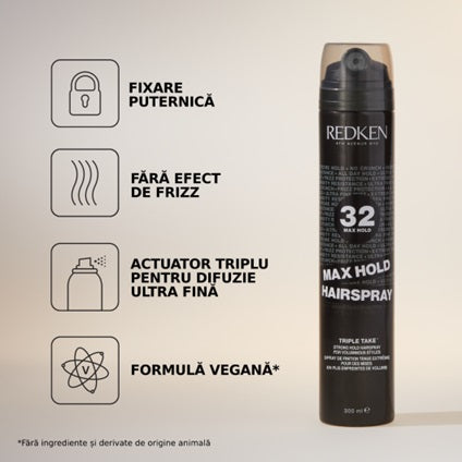 Redken 32 Max Hold hajlakk, ultra erős tartású hajlakk