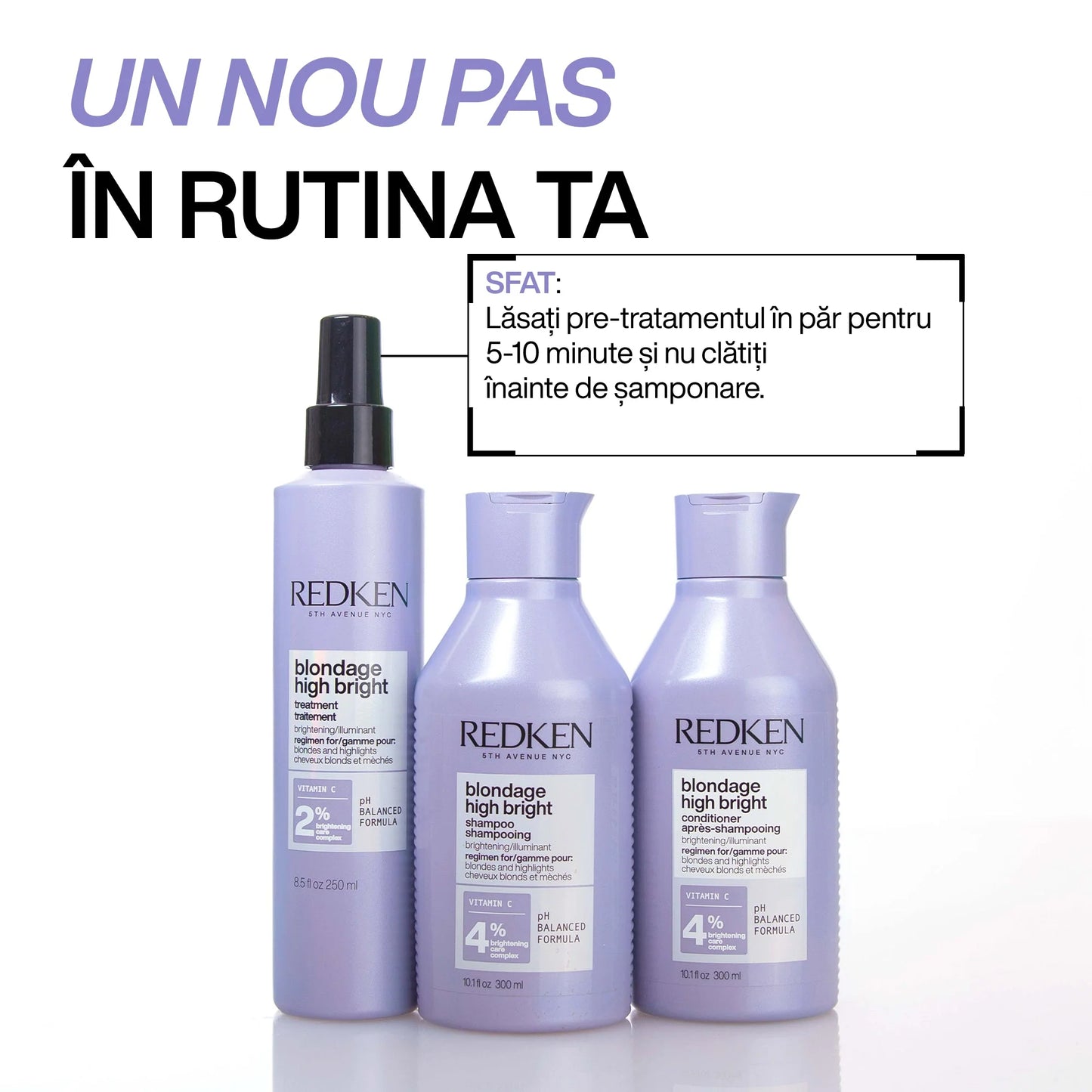 Redken Blondage High Bright világosító sampon szőke hajra 300ml