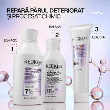 Set Redken Acidic Bonding Concentrate - Sampon + Balsam + Tratament Leave-In