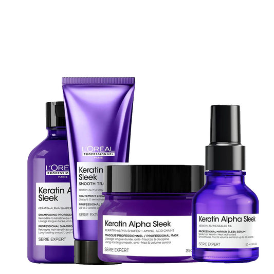 Rutina completa pentru netezit L'Oreal Professionnel Keratin Alpha Sleek