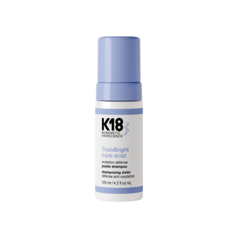 K18 Triplebright Triple Éclat Lilás Sampon Antioxidáns, semlegesítő, ragyogást biztosító 125ml