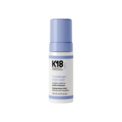 K18 Triplebright Triple Éclat Lilás Sampon Antioxidáns, semlegesítő, ragyogást biztosító 125ml