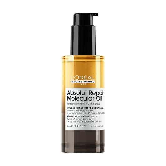L'Oreal Professionnel SE Absolut Repair Molecular Oil kétfázisú hajolaj, gubancolódásgátló hatású, öblítést nem igényel, szulfátmentes, 90ml