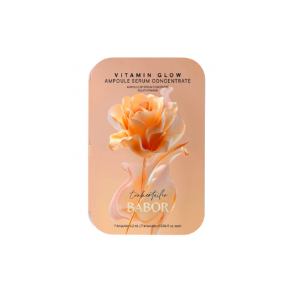 Babor Vitamin Glow Ampoule – Fényesítő és revitalizáló ampullák, limitált kiadású szett újrafelhasználható fémdobozban 7x2ml